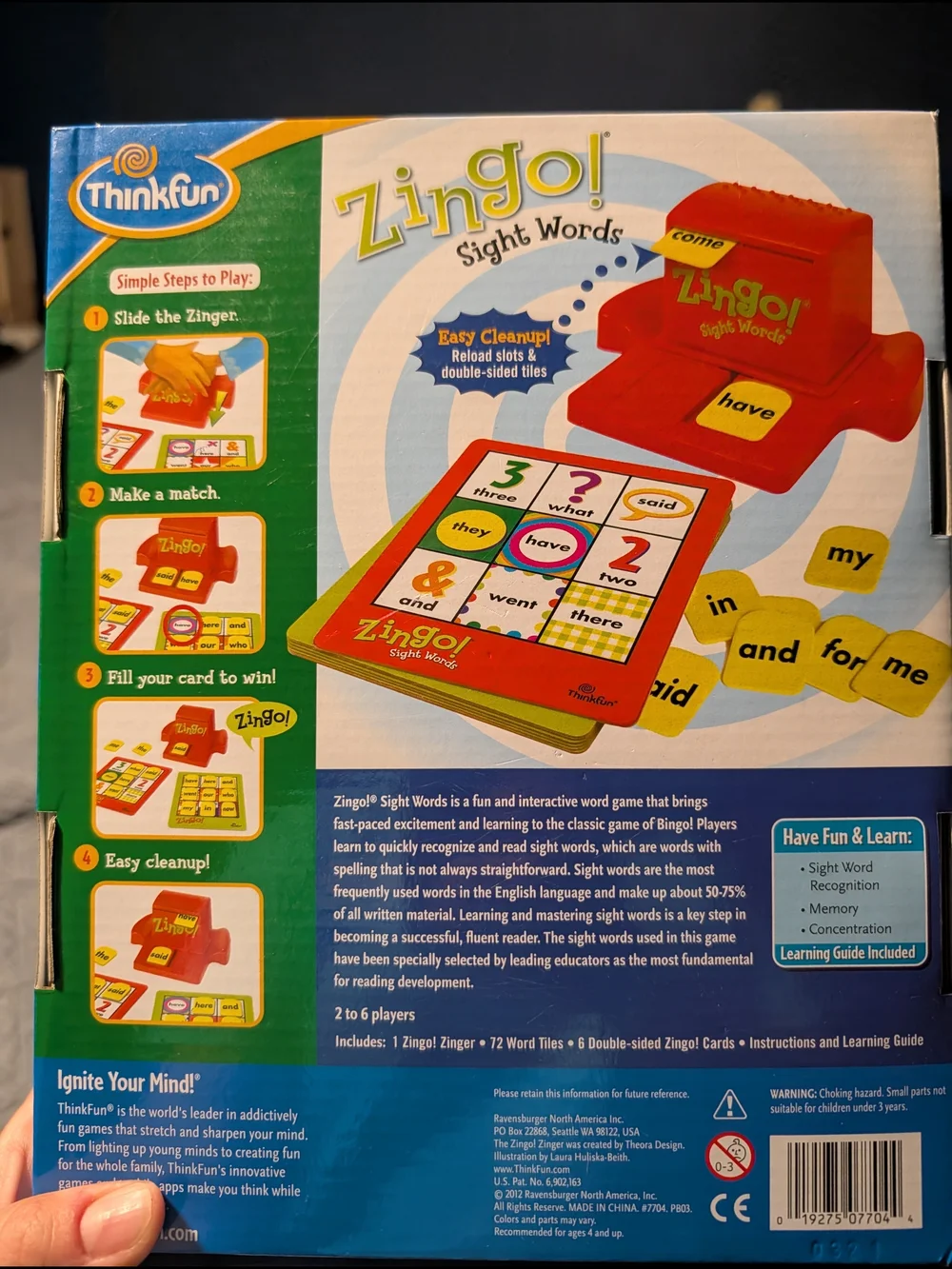 ThinkFun Zingo! Sight Words Game